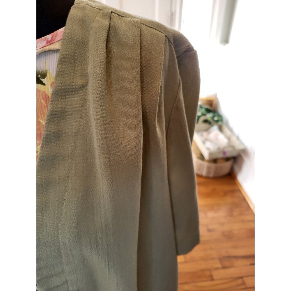 Villager Vintage 90s Layered Look Floral Tank/Jacket Pleated XL Cottage Spring - Picture 5 of 8